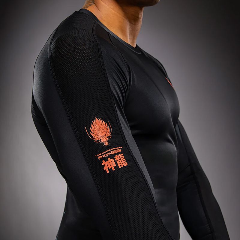 Rashguard cu mânecă lungă pentru bărbați Venum Thunder Dragon black/grey/copper 7
