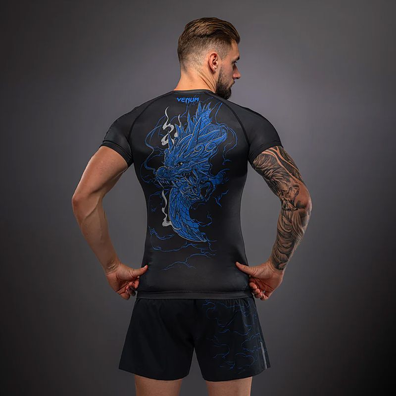 Rashguard pentru bărbați Venum Thunder Dragon black/royal blue 2