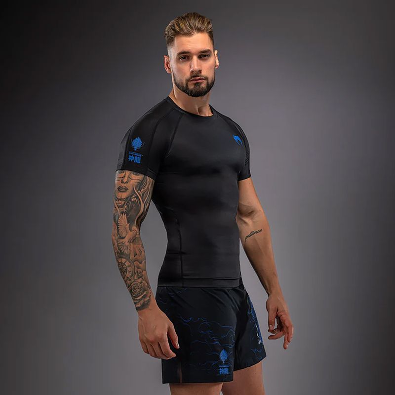 Rashguard pentru bărbați Venum Thunder Dragon black/royal blue 3
