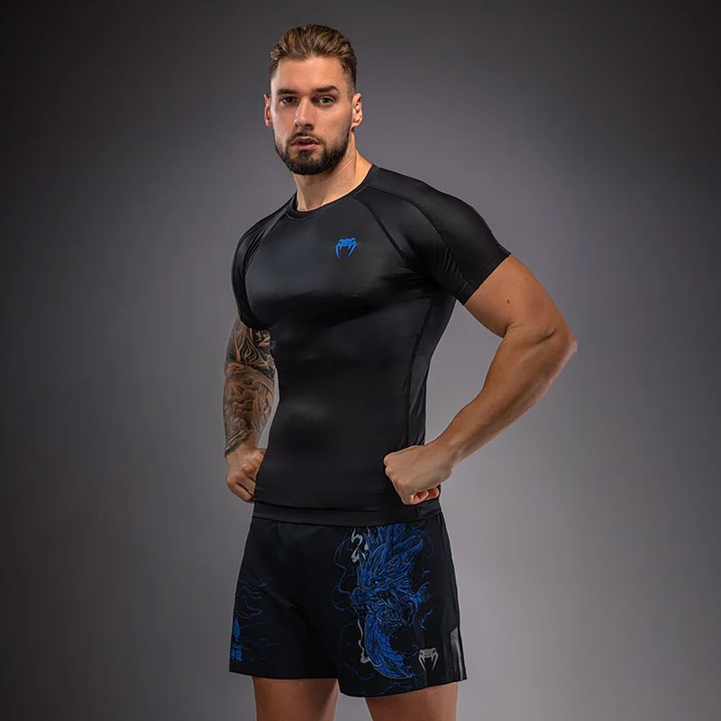Rashguard pentru bărbați Venum Thunder Dragon black/royal blue 4