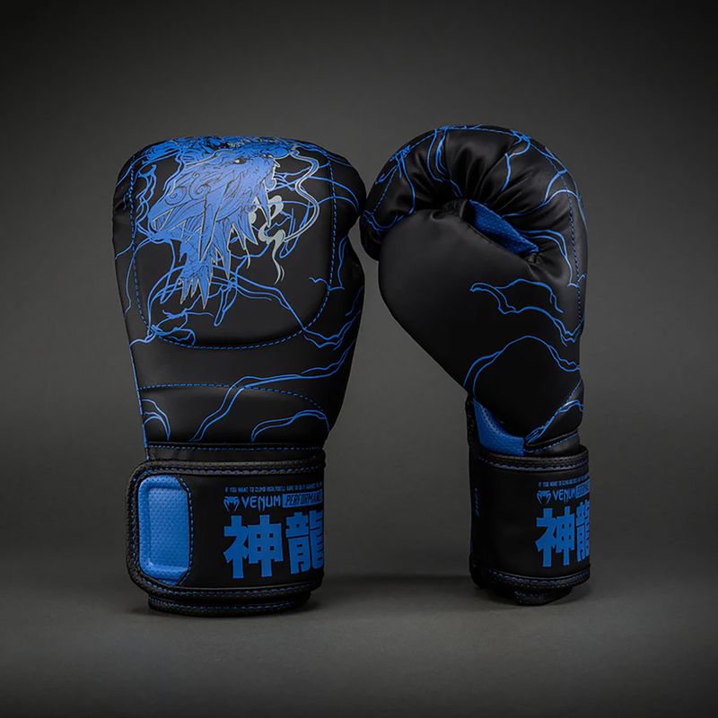 Mănuși de box Venum Thunder Dragon Boxing black/royal blue 2