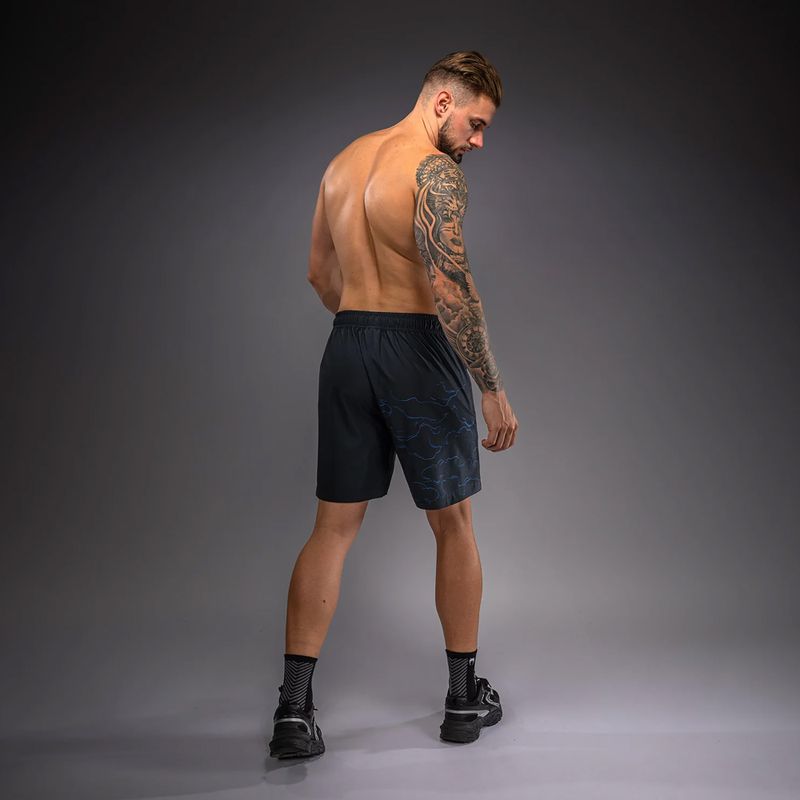 Pantaloni scurți de antrenament pentru bărbați Venum Thunder Dragon Training Black/Royal Blue 3