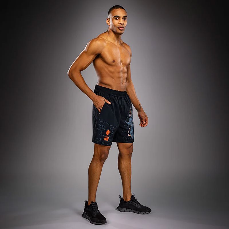 Pantaloni scurți de antrenament pentru bărbați Venum Thunder Dragon Training Black/Grey/Copper 2