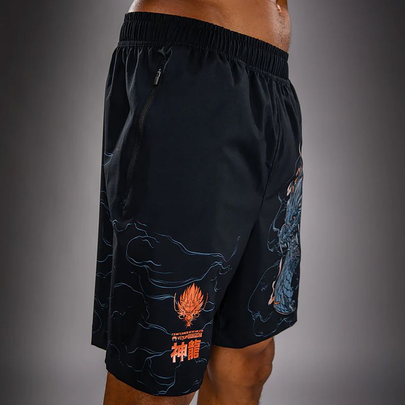 Pantaloni scurți de antrenament pentru bărbați Venum Thunder Dragon Training Black/Grey/Copper 7