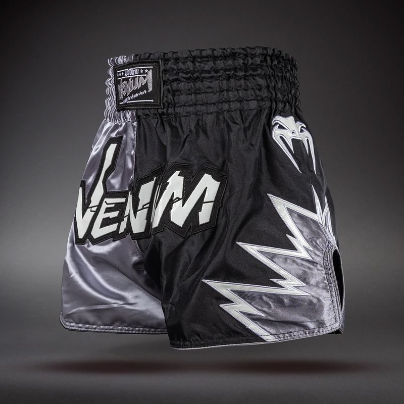 Pantaloni scurți de antrenament Venum Inferno 2.0 Muay Thai Grey / Black 3