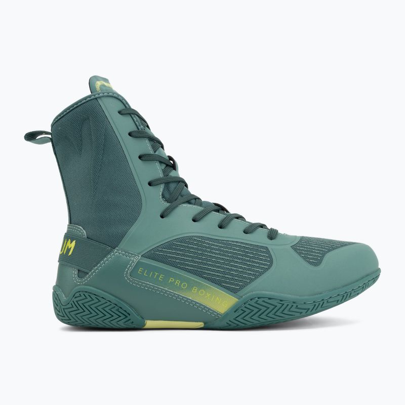 Încălțăminte de box Venum Elite Neo Boxing green/neon yellow 2