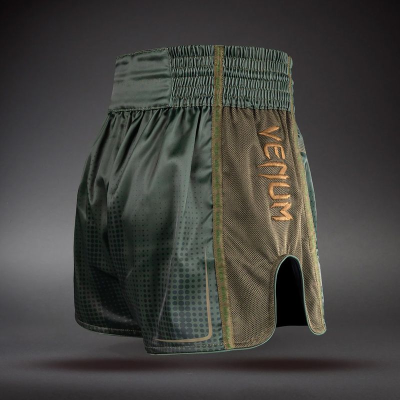 Pantaloni scurți de antrenament Venum Stealth Muay Thai Khaki/Dark Green 4