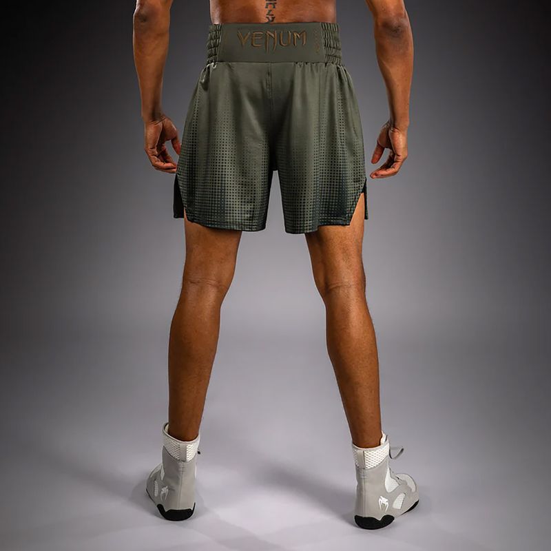 Pantaloni scurți de box pentru bărbați Venum Stealth Boxing Khaki/Dark Green 3