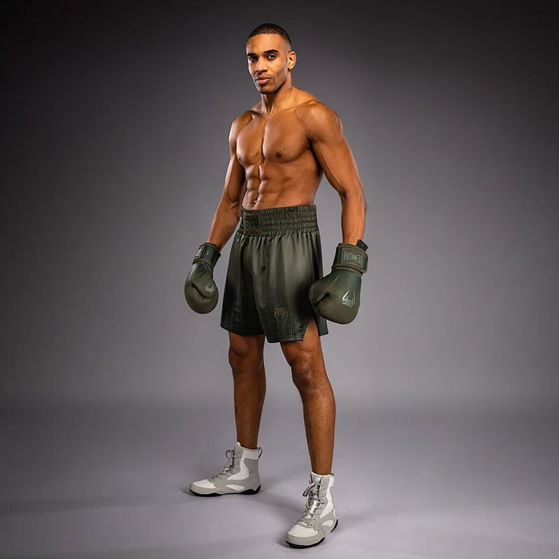 Pantaloni scurți de box pentru bărbați Venum Stealth Boxing Khaki/Dark Green 4
