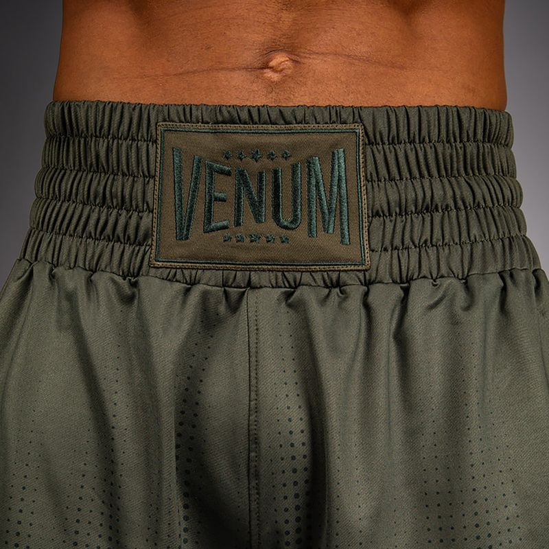 Pantaloni scurți de box pentru bărbați Venum Stealth Boxing Khaki/Dark Green 5