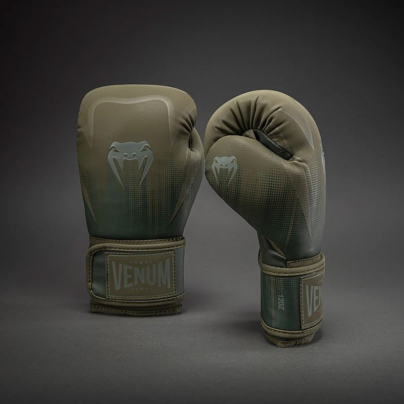 Mănuși de box Venum Stealth Boxing khaki/dark green 2