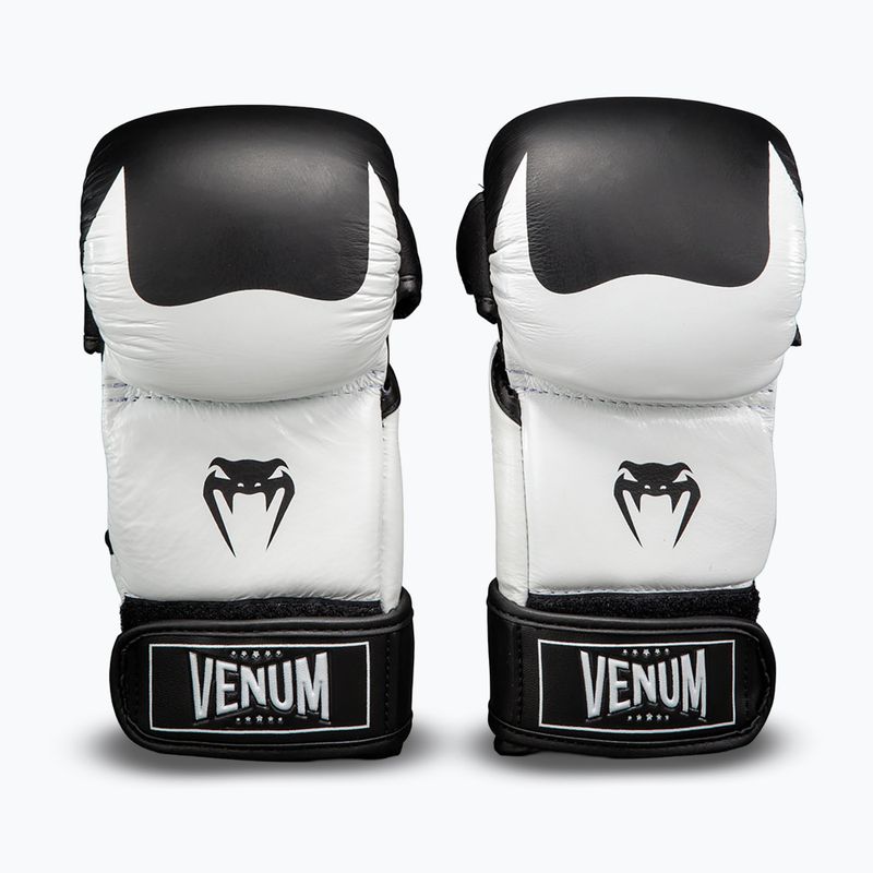 Mănuși de MMA Venum Attack 2.0 Sparring Leather black/white 2