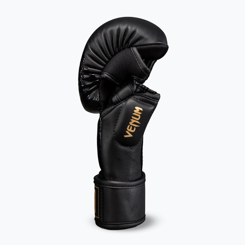Mănuși de MMA Venum Attack 2.0 Sparring Leather black/gold 3