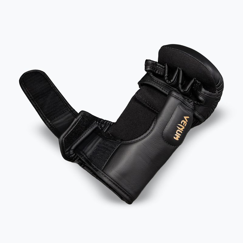 Mănuși de MMA Venum Attack 2.0 Sparring Leather black/gold 4