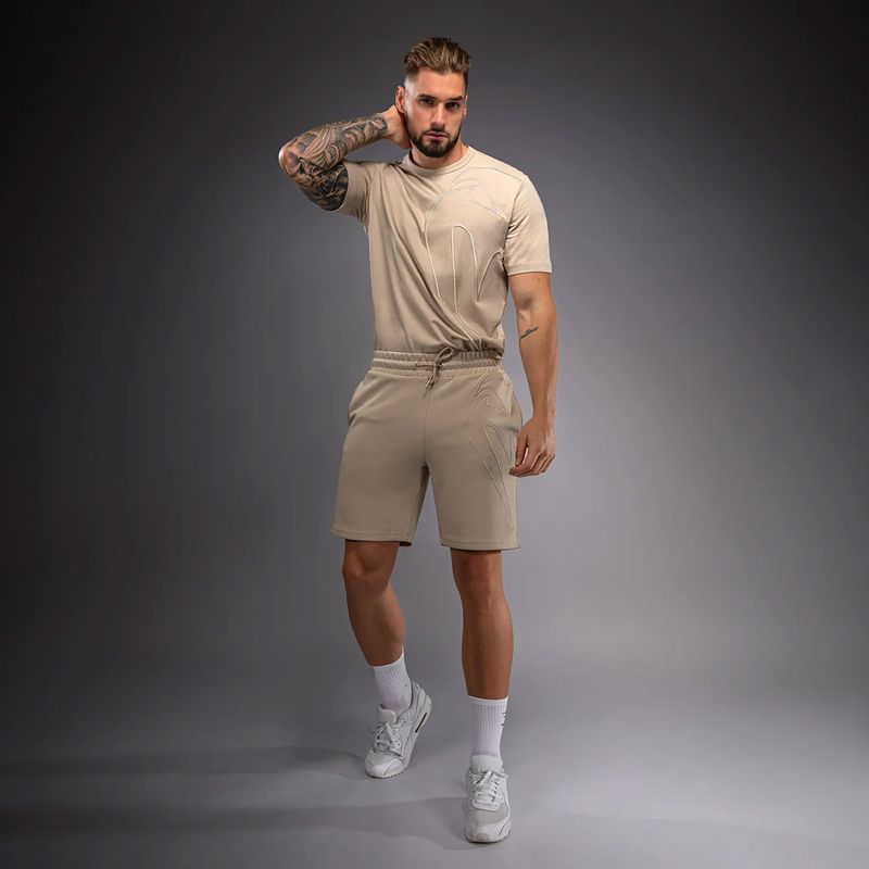 Pantaloni scurți pentru bărbați Venum Giant 3D Cotton Beige 2