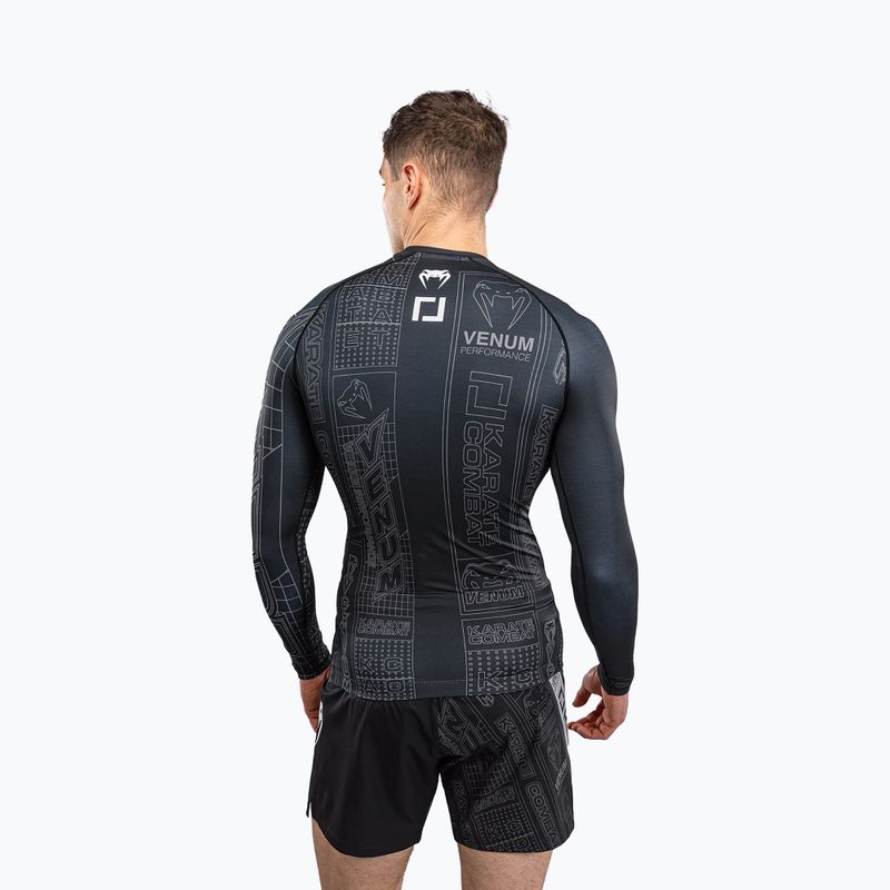 Rashguard cu mânecă lungă pentru bărbați Venum Karate Combat black/grey 2