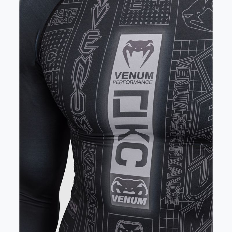 Rashguard cu mânecă lungă pentru bărbați Venum Karate Combat black/grey 5