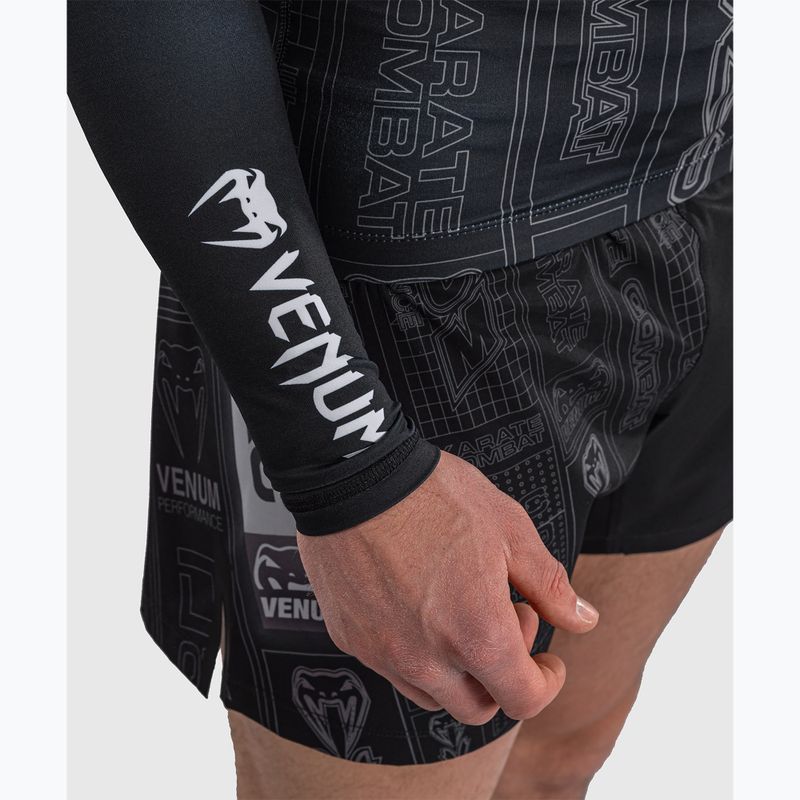 Rashguard cu mânecă lungă pentru bărbați Venum Karate Combat black/grey 7