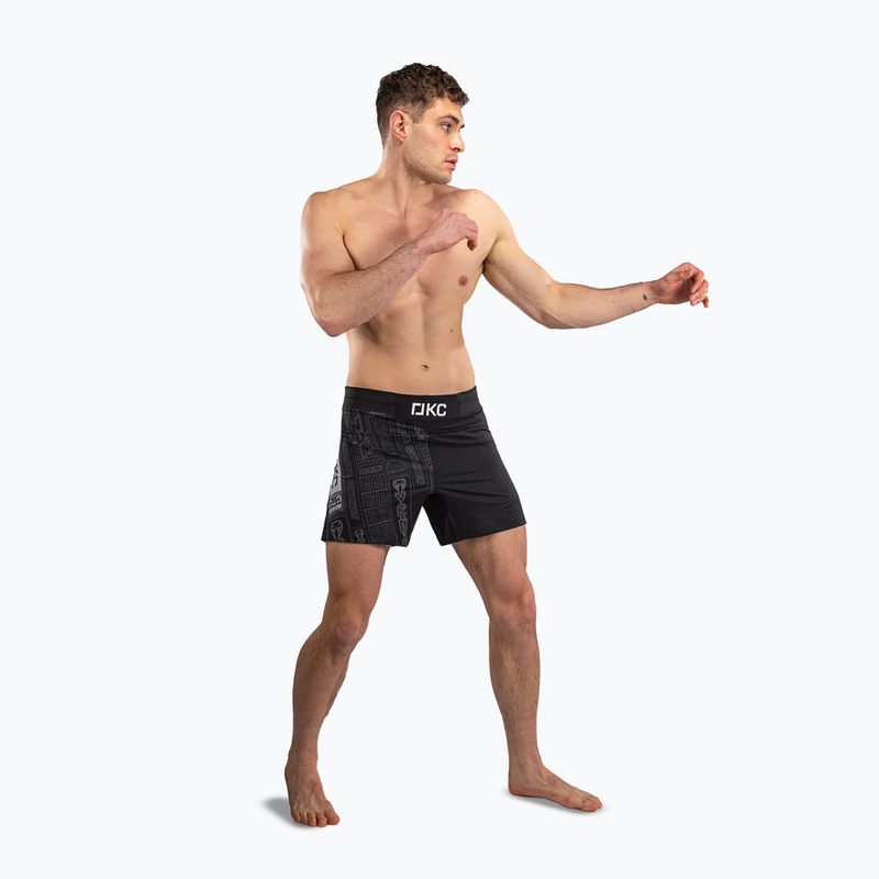 Pantaloni scurți de antrenament Venum Karate Combat black/grey 4