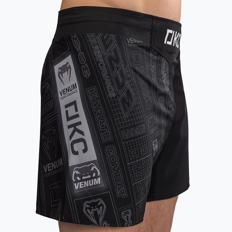 Pantaloni scurți de antrenament Venum Karate Combat black/grey 5