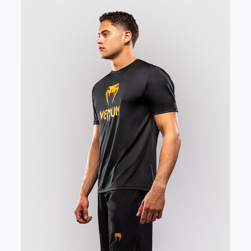 Tricou pentru bărbați Venum Classic Dry Tech black/gold 3
