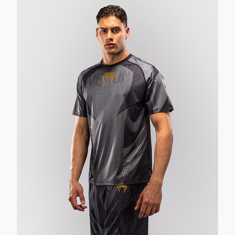 Tricou pentru bărbați Venum Galactic 3.0 Dry Tech black/gold 3