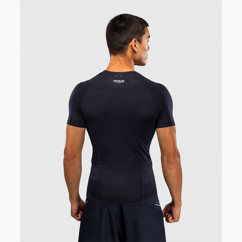 Rashguard pentru bărbați Venum G-Core Rashguard SS navy blue/white 3