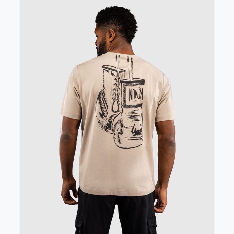 Tricou pentru bărbați Venum Fight Icon Cotton beige 2