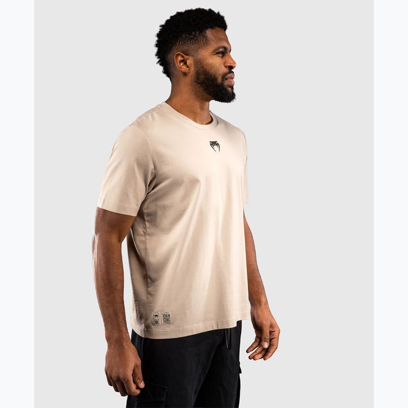 Tricou pentru bărbați Venum Fight Icon Cotton beige 3