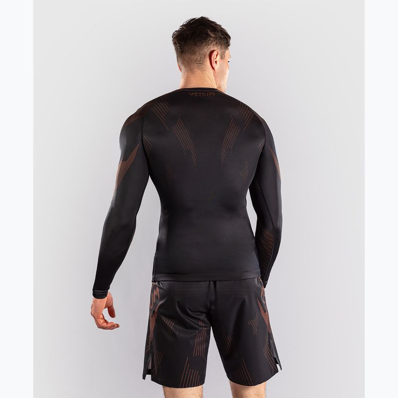 Rashguard bărbați mânecă lungă Venum No-Gi 6.0 Rashguard black/brown 3