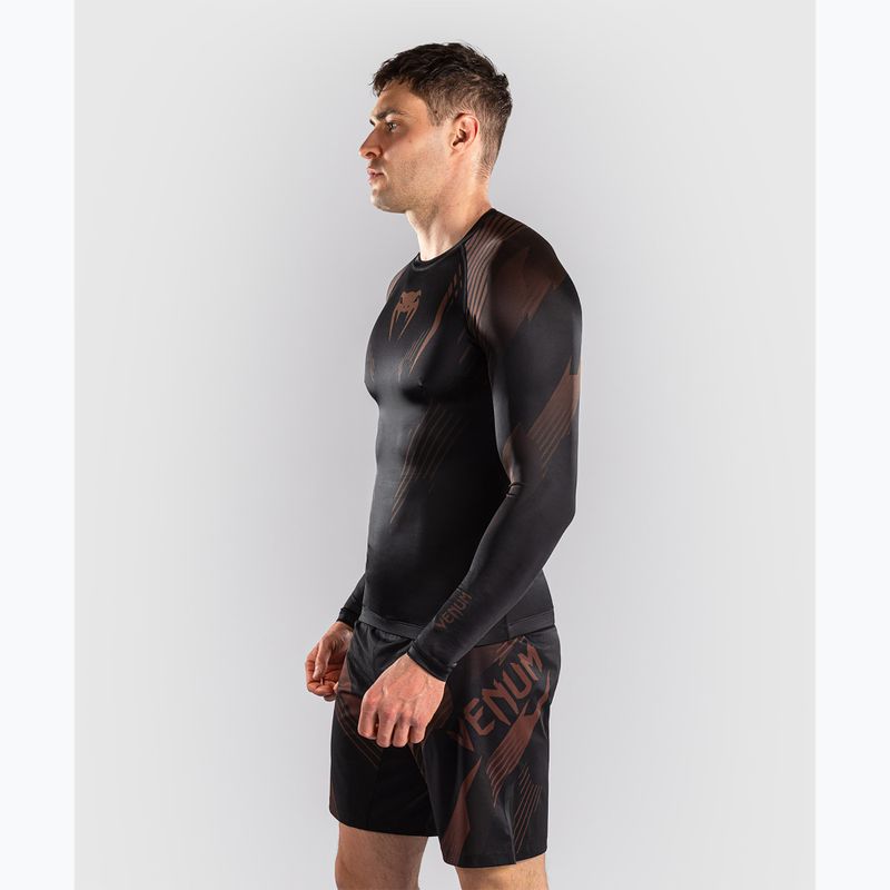 Rashguard bărbați mânecă lungă Venum No-Gi 6.0 Rashguard black/brown 4