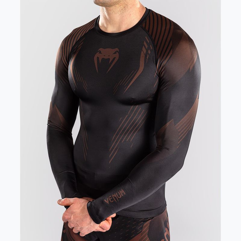 Rashguard bărbați mânecă lungă Venum No-Gi 6.0 Rashguard black/brown 6
