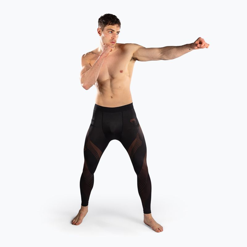 Colanți de antrenament pentru bărbați Venum No-Gi 6.0 Spats Black/Brown 2