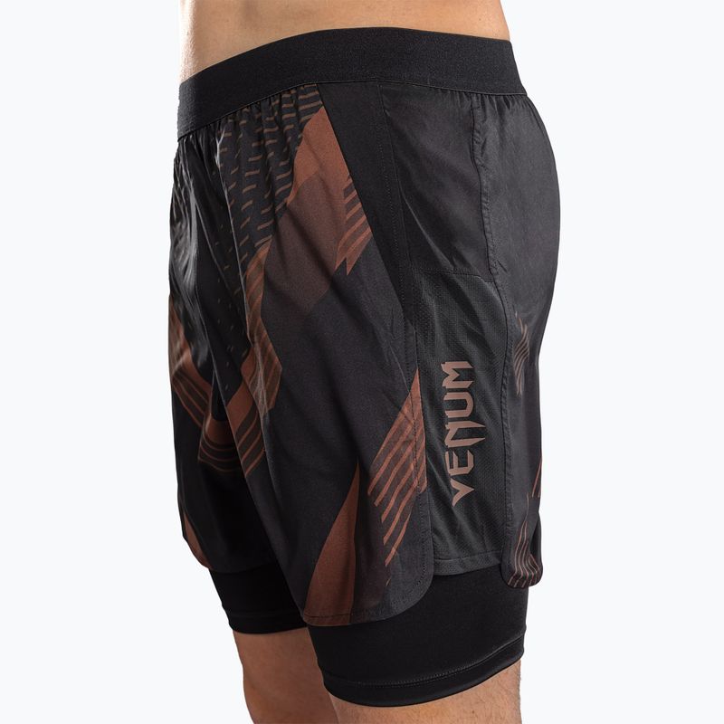 Pantaloni scurți de antrenament pentru bărbați Venum No-Gi 6.0 Training black/brown 5