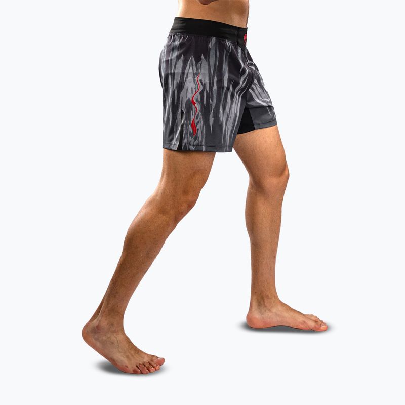 Pantaloni scurți de antrenament pentru bărbați Venum Demon Fight black/grey 5