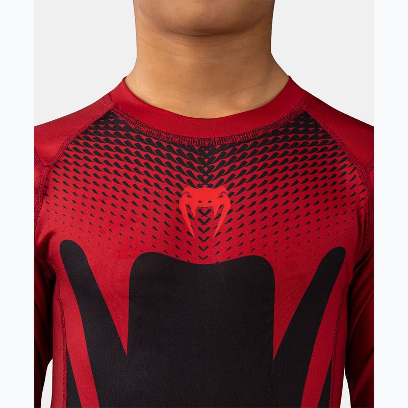 Rashguard pentru copii Venum Attack Rashguard SS black/red 5