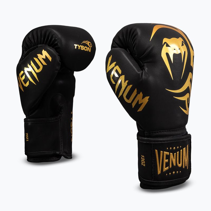 Mănuși de box Venum Mike Tyson Replica Boxing black/gold 2