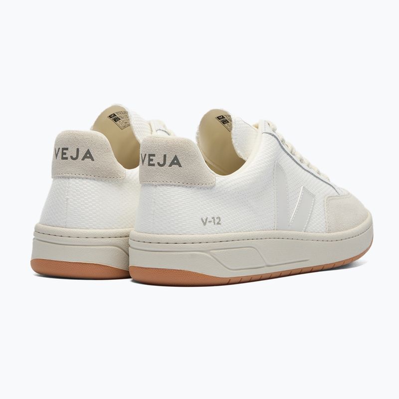 Încălțăminte pentru femei VEJA V-12 Leather white/natural 3