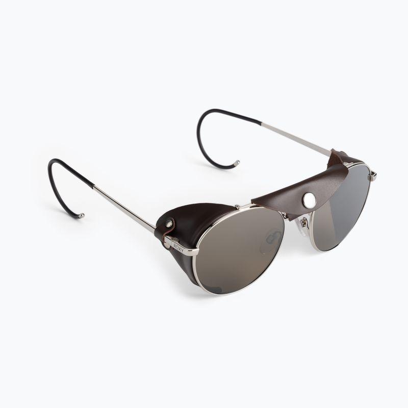 Ochelari de soare pentru femei ROXY Blizzard 2021 shiny silver/brown leather