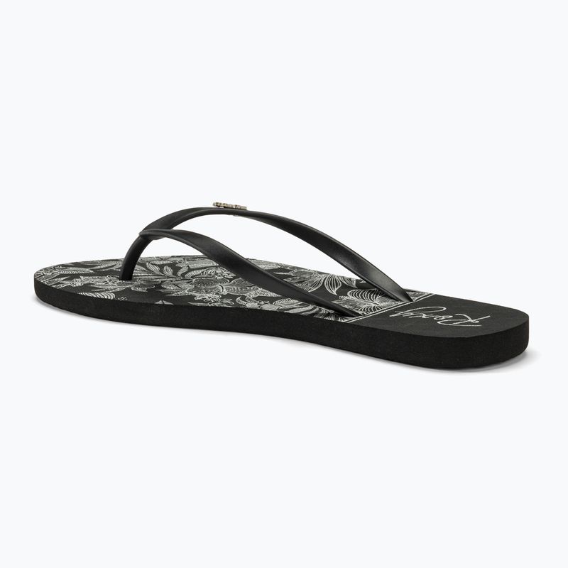 Papuci pentru femei  ROXY Viva Stamp II black/white 3