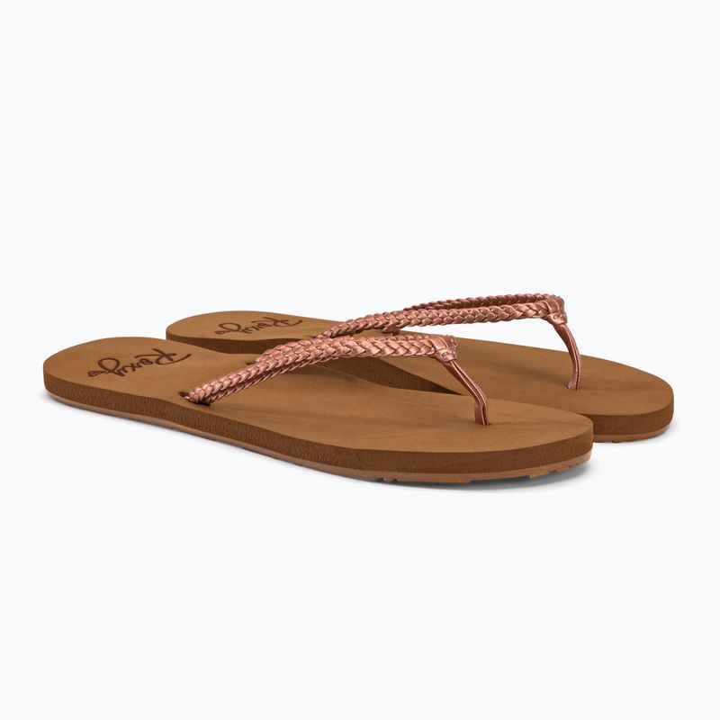 Flip flop pentru femei ROXY Costas 2021 rose gold 4