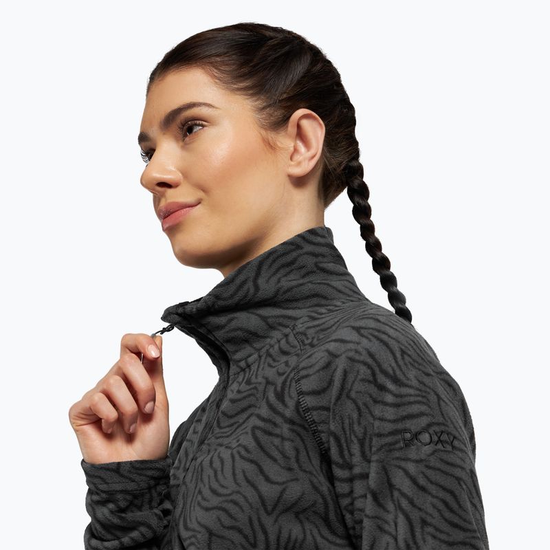 Pulover de snowboard pentru femei ROXY Cascade 2021 true black zebra print 5