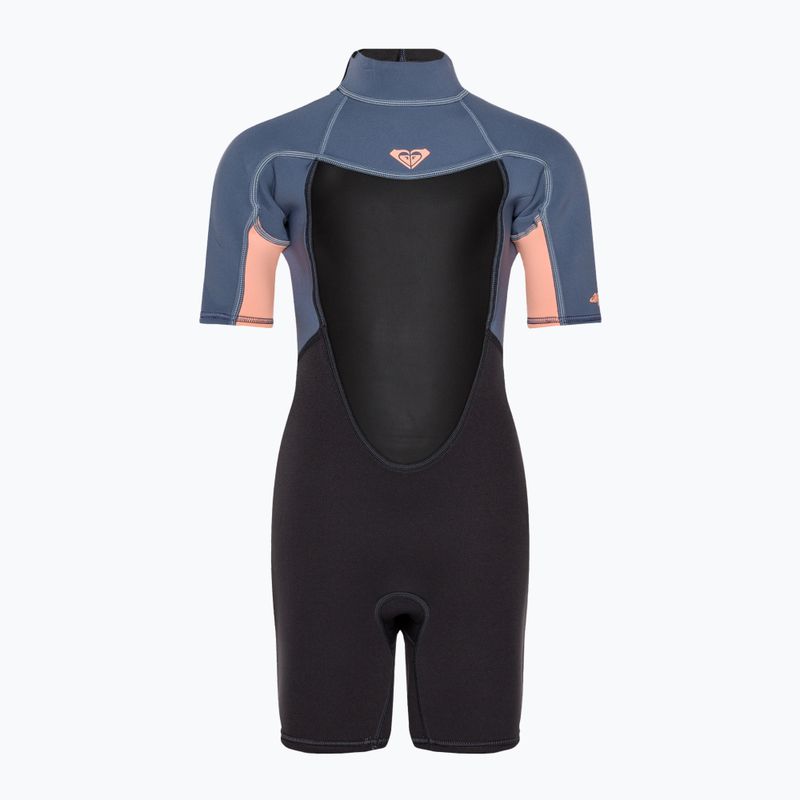 Spumă de înot pentru copii ROXY 2/2 Prologue Girl BZ SS SP FL 2021 cloud black/powderdgrey/sunglow 2