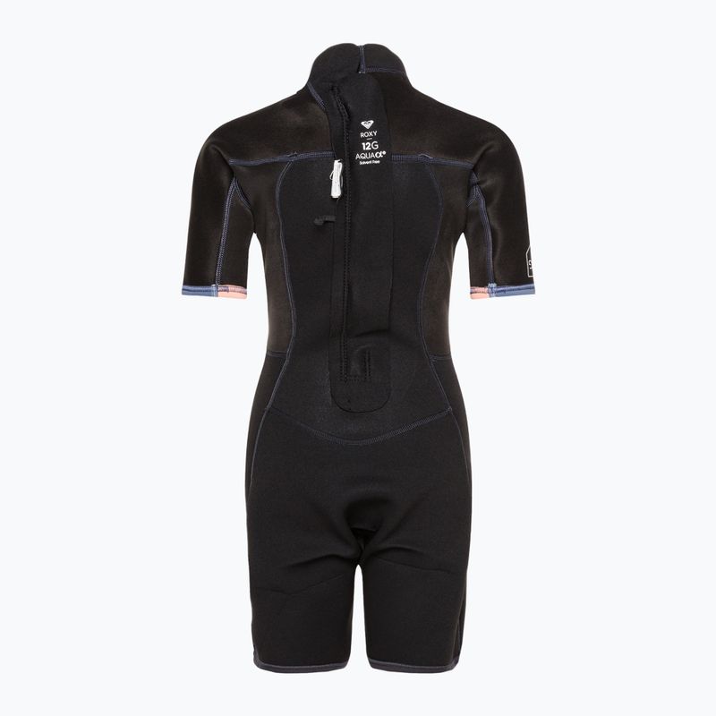 Spumă de înot pentru copii ROXY 2/2 Prologue Girl BZ SS SP FL 2021 cloud black/powderdgrey/sunglow 5