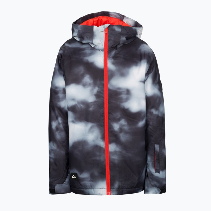 Jachetă de snowboard pentru copii Quiksilver Mission Printed, negru, EQBTJ03148