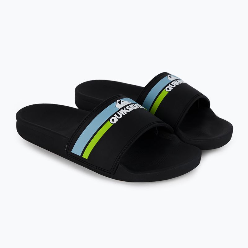 Flip-flops pentru copii Quiksilver Rivi Slide black/orange/blue 5