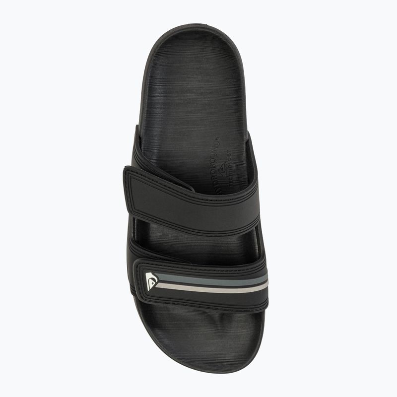 Șlapi de baie Quiksilver Rivi Double Adjust pentru bărbați negru/gri/negru/negru 5