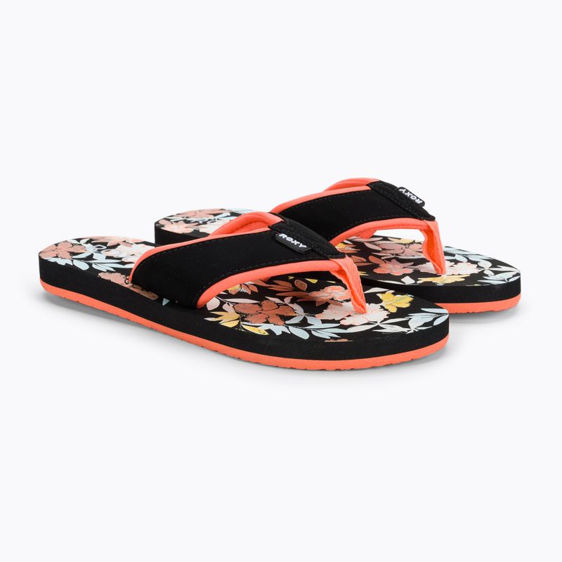 Flip flop pentru femei ROXY Coastin Print 2021 black print 5