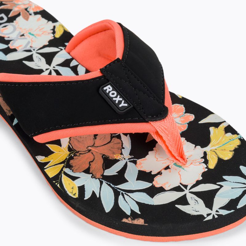 Flip flop pentru femei ROXY Coastin Print 2021 black print 7