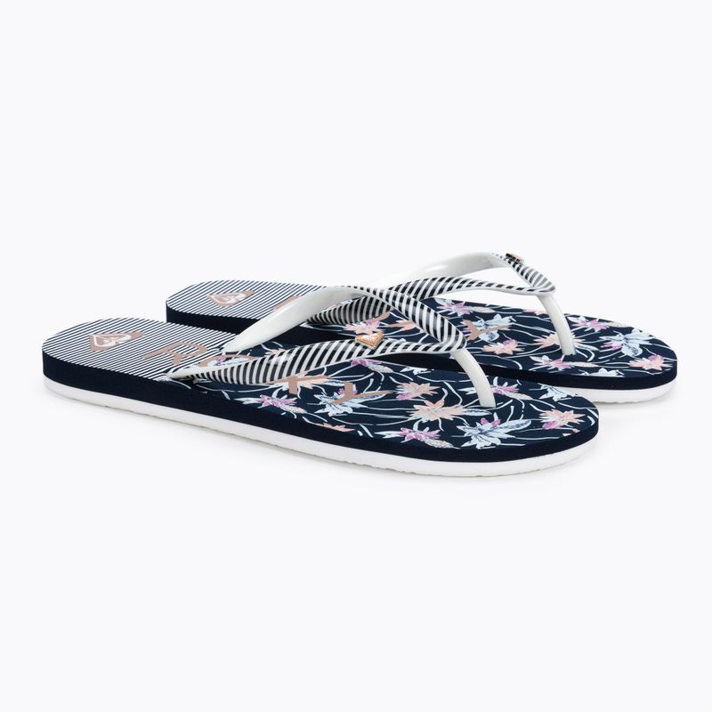 Flip flop pentru copii ROXY Pebbles VII G 2021 white/stripe 5